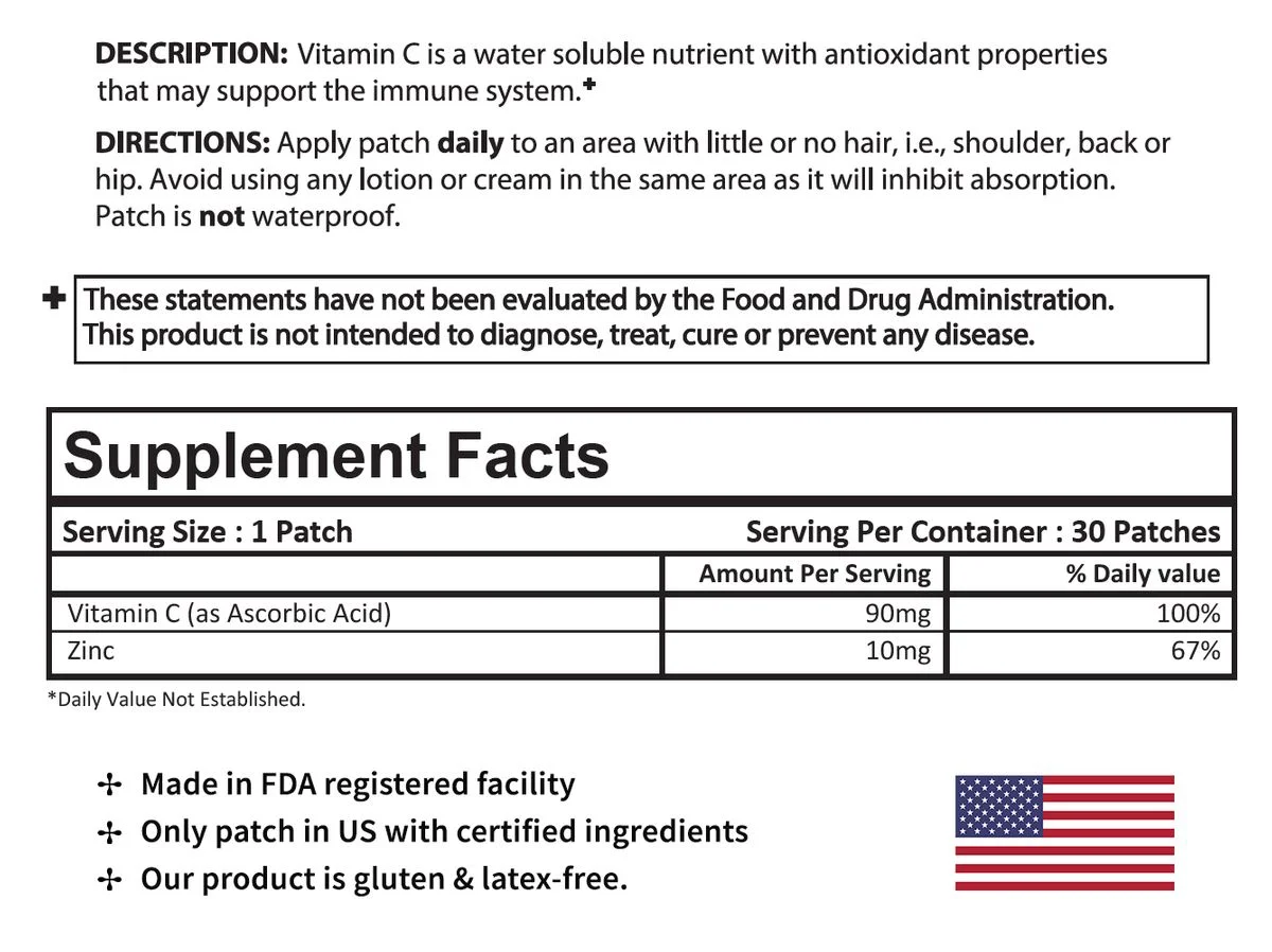 Vitamin C Patch Ingredients