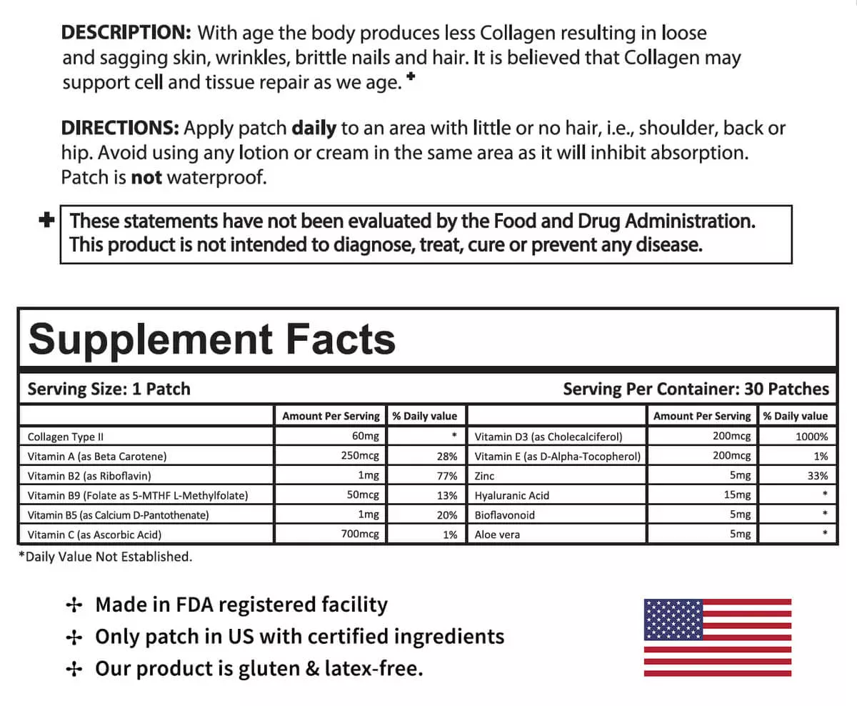 D3/Calcium Patch Ingredients