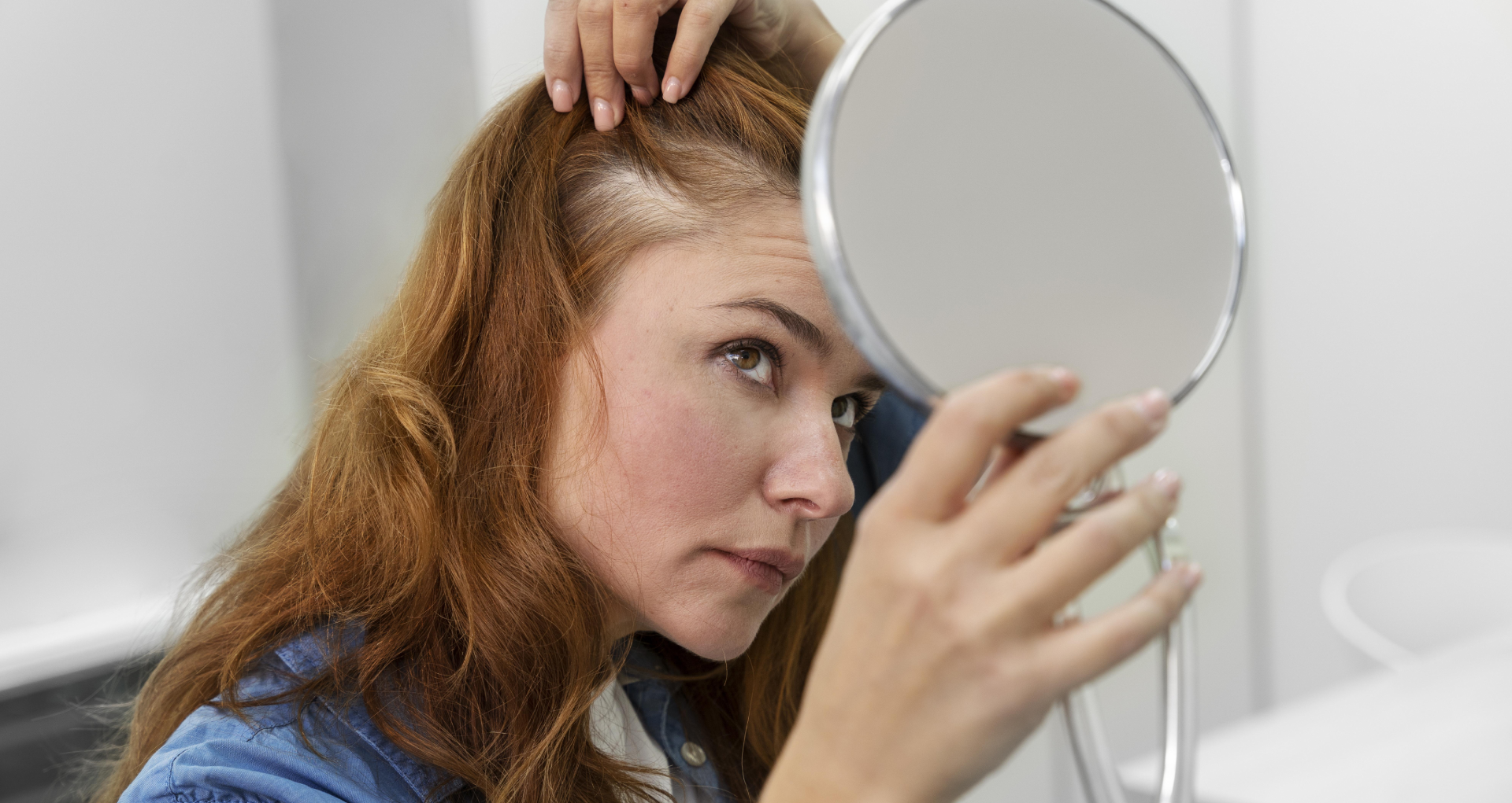 Image featured on the 'How to Reverse Thinning Hair After Menopause - An Expert Guide' by PatchMD - Vitamin Patches and Supplements, addressing the topic of 'Thinning Hair After Menopause' and strategies to counter it.